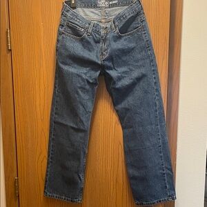 Levi Signature Men's Dark Blue Relaxed Jeans with adjustable waist